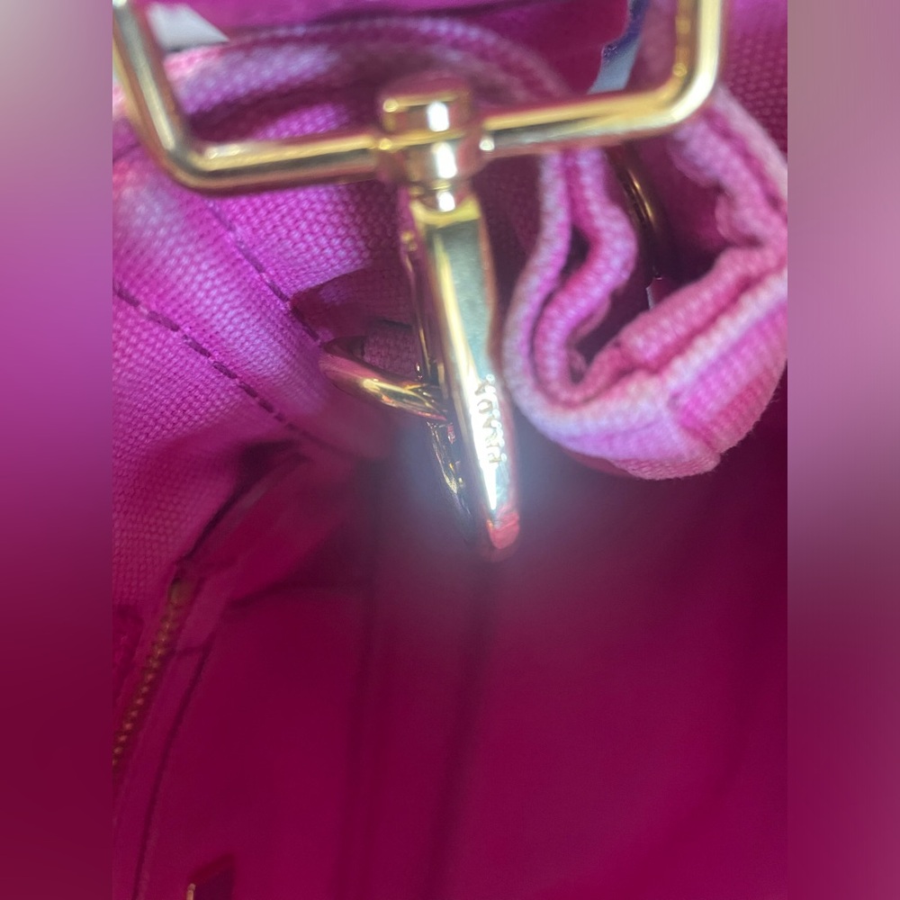 Prada pink canapa tote with strap - Picture 10 of 11